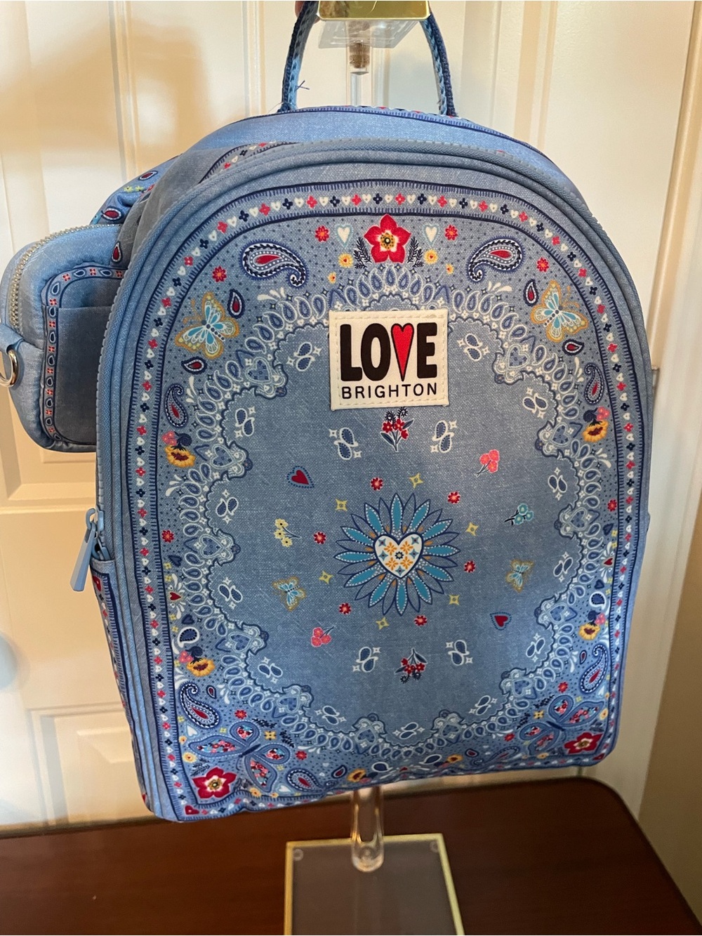 Brighton Bandana Love Backpack with Crossbody pouch
